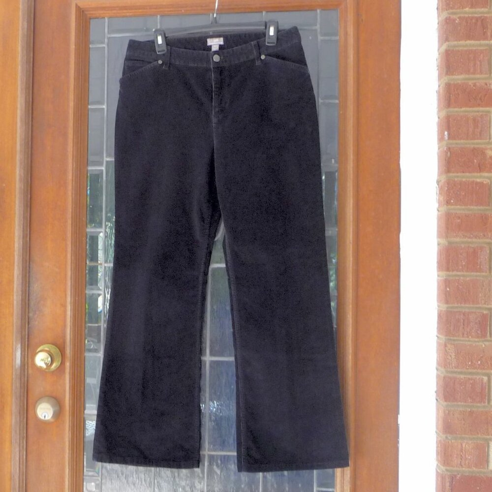 J Jill Black Corduroy Pants Size 12